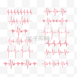 矢量红色心跳png免费下载