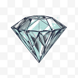 钻石可爱免抠图片_手绘插画风免抠元素钻石