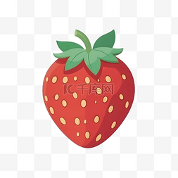 草莓干和草莓图片_可爱卡通红色草莓素材