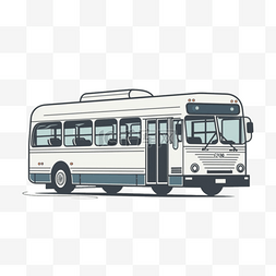 可爱风插画图片_手绘插画风免抠元素公交巴士