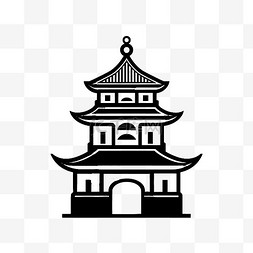 国潮风格建筑logo