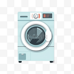 洗衣机扁平风家用卡通手绘免扣