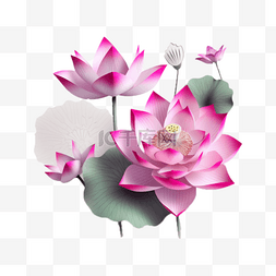 剪纸花朵图片_立体剪纸花朵装饰粉色荷花
