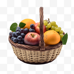 水果篮水果图片_多种类水果摄影素材