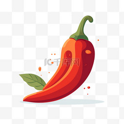 蔬菜免抠图片图片_辣椒蔬菜红辣椒扁平风卡通免扣手