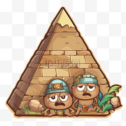 埃及金字塔psd图片_卡通可爱埃及金字塔