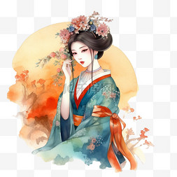 插画美女图片_古代古风古装美女