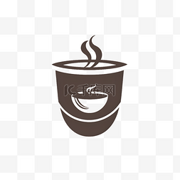 咖啡logo图片_扁平风简约咖啡杯图标