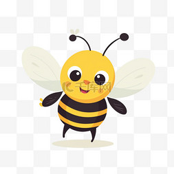 蜜蜂采蜜动图图片_卡通手绘飞虫小蜜蜂