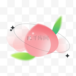 弥散夏日水果桃子