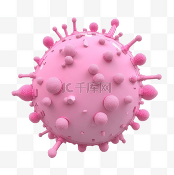 卡通手绘细菌病毒