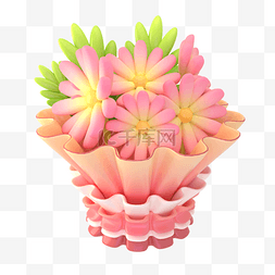 花儿图片_3D立体小花花束