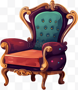 欧式家具图片_卡通复古欧式椅子