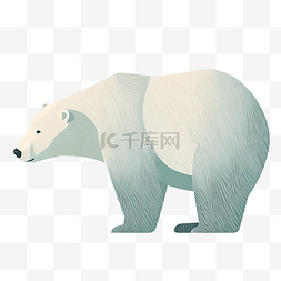 一只北极熊卡通素材