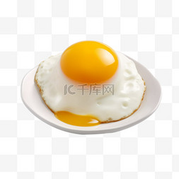 破裂的鸡蛋壳图片_卡通手绘煎鸡蛋营养食品