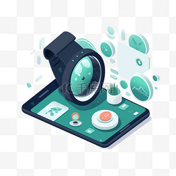 手表图片_扁平智能数码产品手表