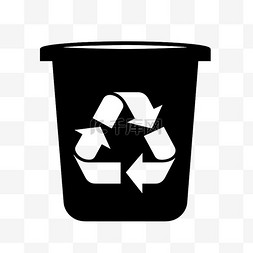 垃圾桶垃圾桶标志图片_极简主义环保标志垃圾桶