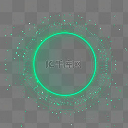 绿色光环光圈粒子光效光点光斑光