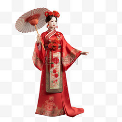 中式服饰新娘人物