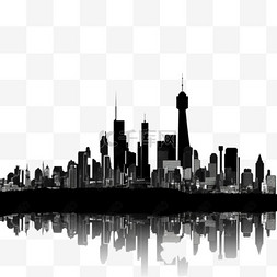 城市图片_黑色城市都市建筑剪影