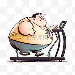 卡通肥胖图片_卡通手绘减肥肥胖人物