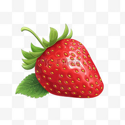扁平卡通免抠图素材草莓