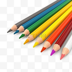 彩色铅笔图片_手绘插画风免抠元素彩色铅笔