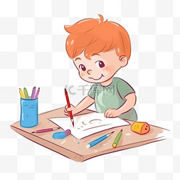 儿童卡通图片_卡通手绘画画儿童