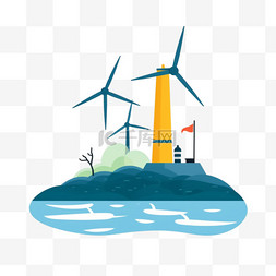 新能源插画图片_卡通手绘低碳环保新能源