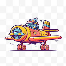 儿童节飞机素材插画
