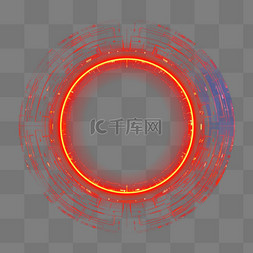 科技光粒子光效图片_红色科技光环光圈粒子光效光点光