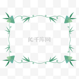 粽子叶粽子图片_端午节粽叶粽子竹叶竹子边框