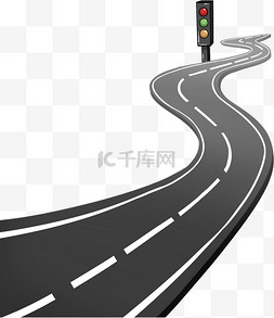 小溪道路图片_弯曲道路