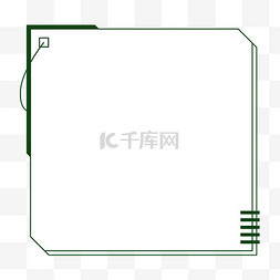 ppt边框绿色图片_墨绿极简文本框