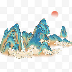 水墨山水图片_古风水墨国潮山水