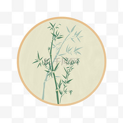 竹节线稿图片_中国风竹节纹样绿色传统纹样