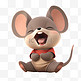 3DC4D立体动物卡通可爱老鼠