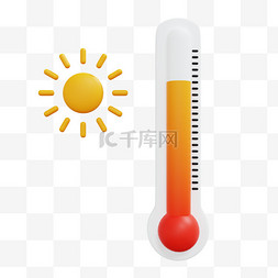 3d夏季图片_3D高温预警温度计