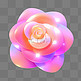 玫瑰花图标礼物彩色3D立体
