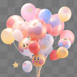 彩色气球图片_气球图标礼物彩色3D立体