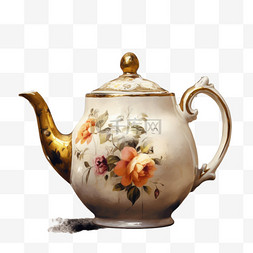 卡通水壶图片_手绘茶壶水壶玻璃壶