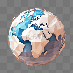 地图世界图片_象征全球贸易的3D地球图形插图。
