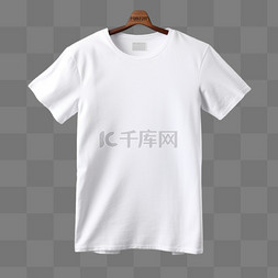 t恤模板白色图片_白色T恤样机，短袖T恤