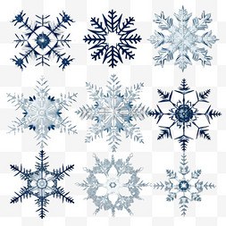 雪图片_一套雪花圣诞设计雪花图案