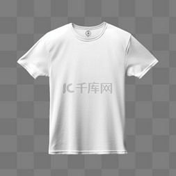 服装logo图片_白色T恤样机，短袖T恤