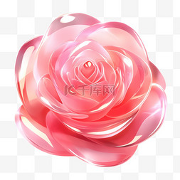 3D立体水晶玻璃玫瑰