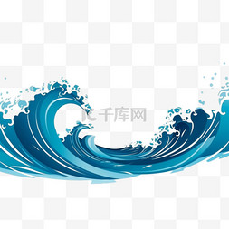 洋元素图片_海浪世界海洋日设计背景
