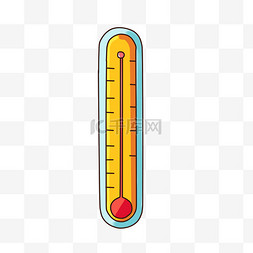 气温变冷图片_温度计手绘卡通元素