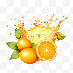 橙汁、柠檬汁或油飞溅，黄色液体