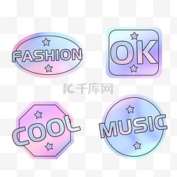 fashion鸟图片_镭射风贴纸